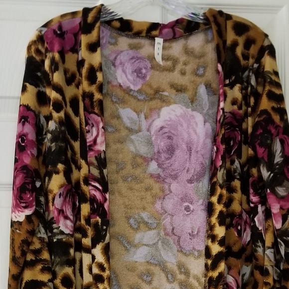 Mittoshop NWOT Leopard & Floral Print Cardigan S - Picture 9 of 9